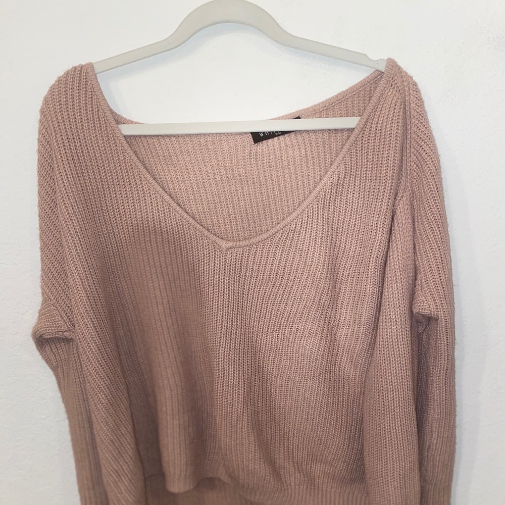 White Fox boutique off the shoulder sweater